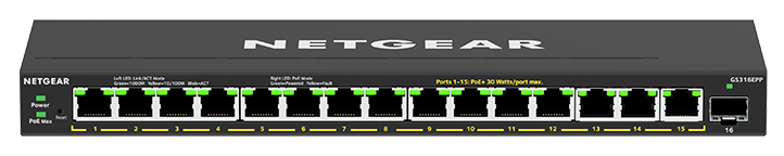 300 Series 16-Port PoE+ Gigabit Switch (231W) - GS316EPP