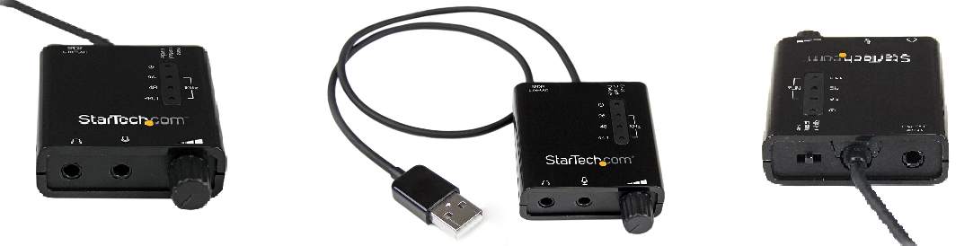 StarTech ICUSBAUDIO2D USB Stereo Audio Adapter External Sound Card