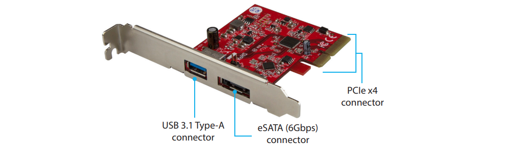 数量限定 StarTech.com 2 3.1 2x 10Gbps USB PCIe 3.1(10Gbps)増設PCIe