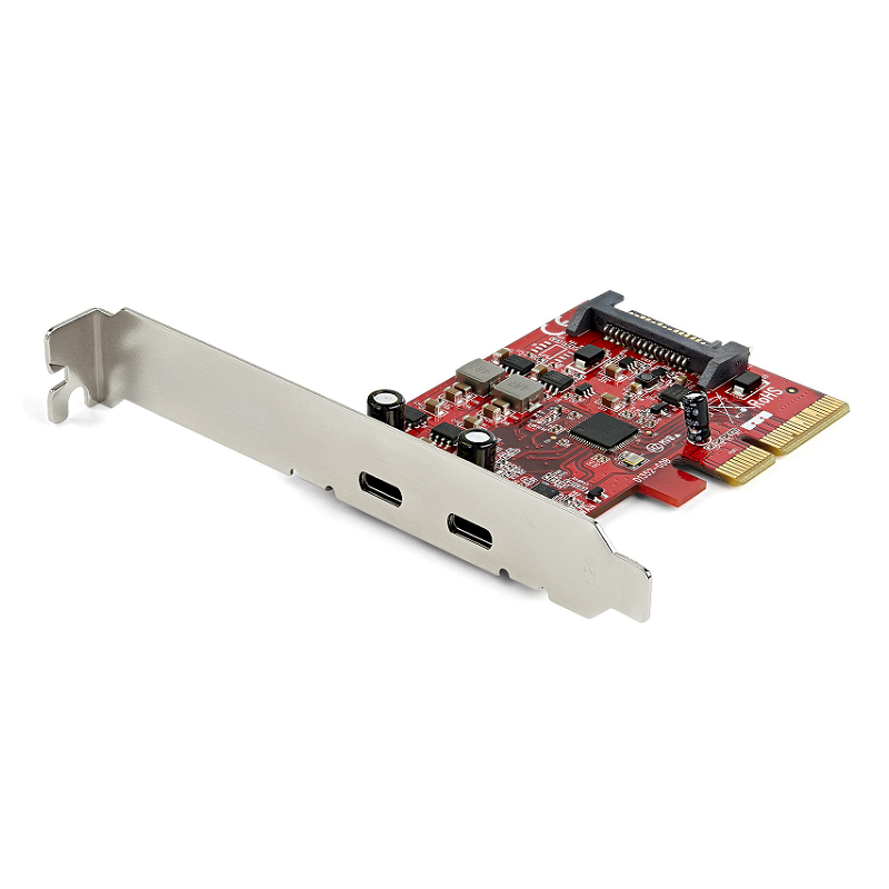 StarTech PEXUSB312C3 Dual Port USB-C Card - 2x USB-C - USB 3.1 PCI-e Card with SATA