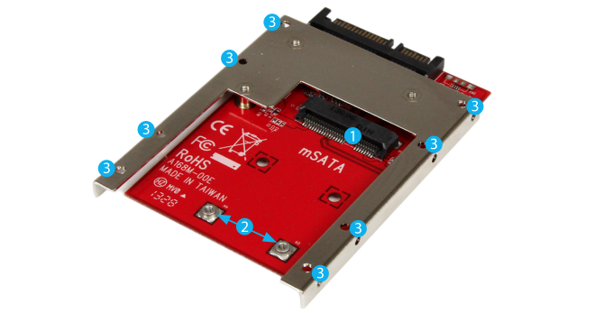 Startech Sat32msat257 Msata Ssd To 25in Sata Adapter Converter Comms Express 2958