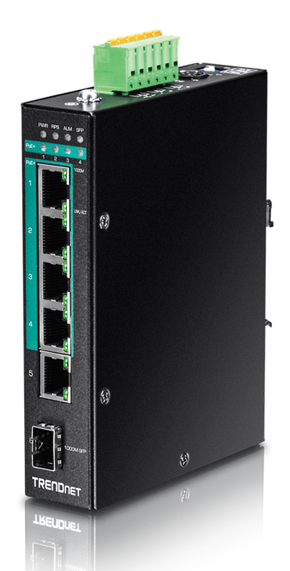 Mini Industrial 5 Ports Gigabit PoE Switch Hardened 5 Port RJ45  10/100/1000Mbps 802.3at Ethernet Switch Din Rail Mount PoE+ Switch (-40 to  167 ºF) 10Gbps Switching Capacity : Electronics, 12v poe switch