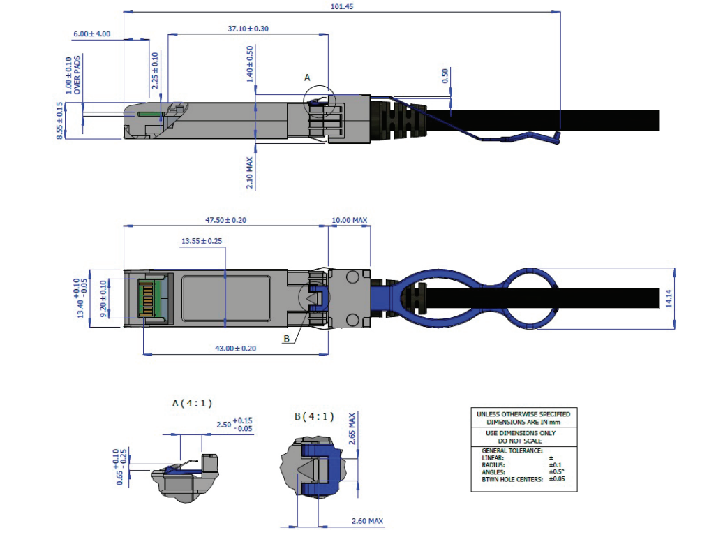 Mellanox Passive Copper Cable, ETH, up to 25Gb/s, SFP28, 3m, Black