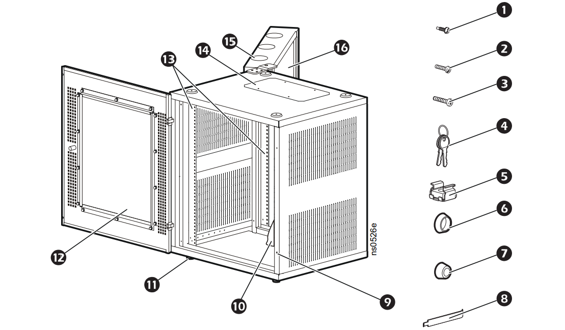 APC AR100HD NetShelter WX 13U w/Vertical Mounting Rail Vented Front ...