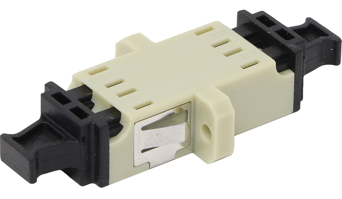 Enbeam LC Duplex Multimode Adaptor-Beige 6-Pack