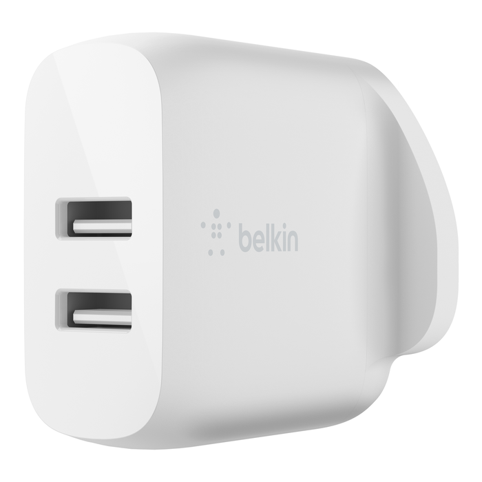 Belkin WCB002myWH BOOST CHARGE Dual USB-A Wall Charger