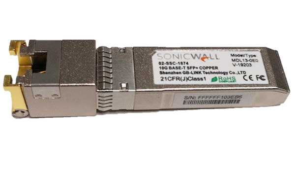 SonicWall 02-SSC-1874 SFP+ 10GBASE-T Transceiver Copper RJ45 Module