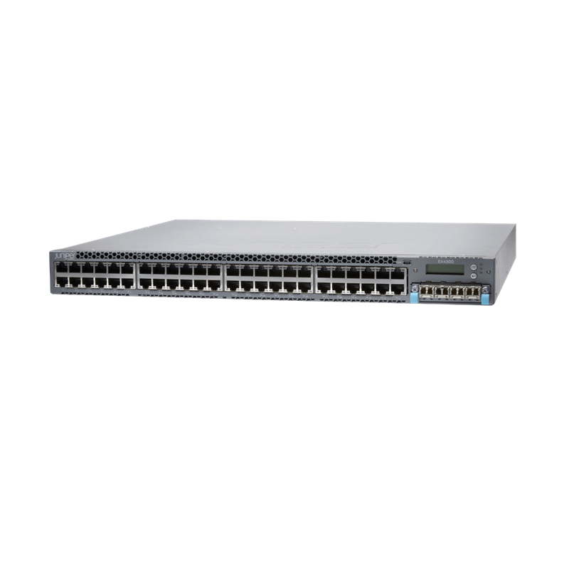 Juniper Networks EX4300, 48-PORT 10/100/1000BASET + 550W, EX4300-48T-DC