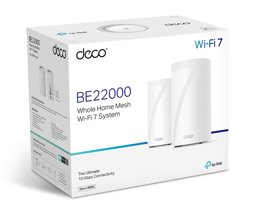 tp-link BE22000 Whole Home Mesh Wi-Fi 7 System(Tri-Band) - 3-Pack