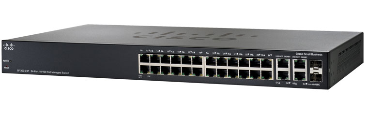 CISCO SRW224G4P-K9-UK 300 Series Switch SF300-24P - 24-Port Smart 1...