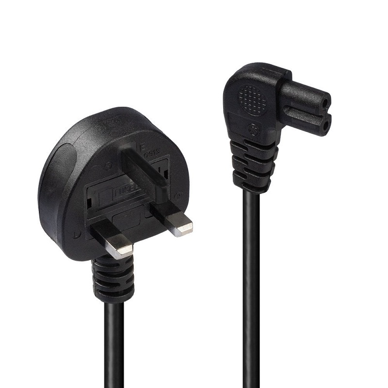 You Recently Viewed Lindy 30457 3m UK Plug To Right Angled IEC C7 Power Cable Image