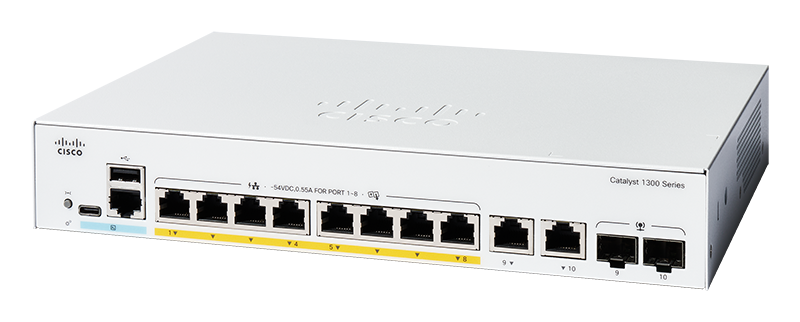 You Recently Viewed Cisco C1300-8P-E-2G 8 Port Gigabit + 2x Combo Ports L3 Supported Managed Switch Image