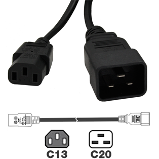 You Recently Viewed IEC C13 (F) - IEC C20 (M) Power Cable Image