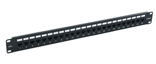 Excel 24 Port Cat5e Patch Panel - 1u RJ45 Through Coupler