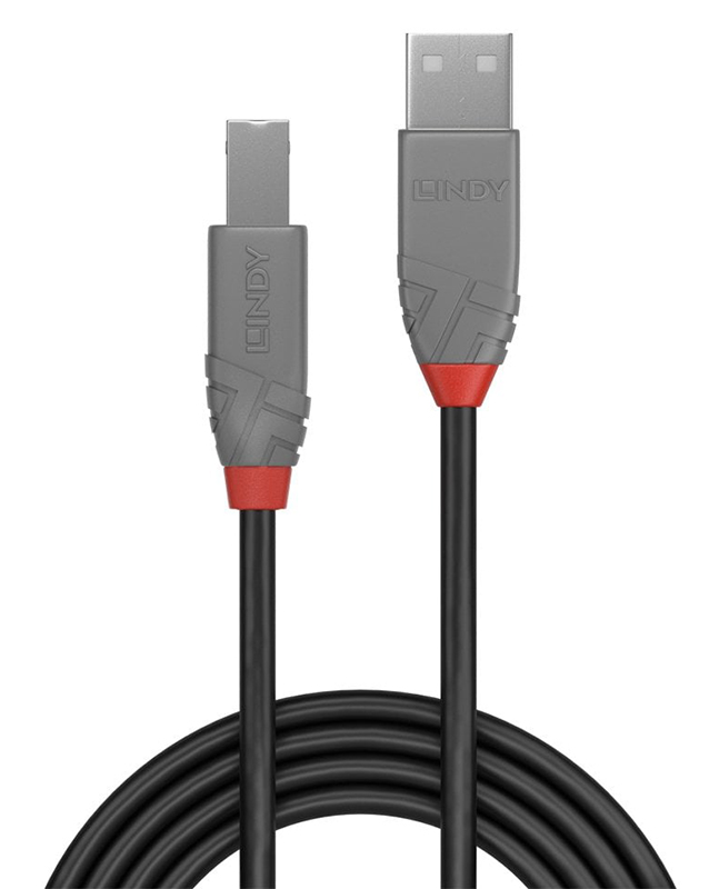 Lindy Anthra Line USB 2.0 Type A To B Cable | Comms Express