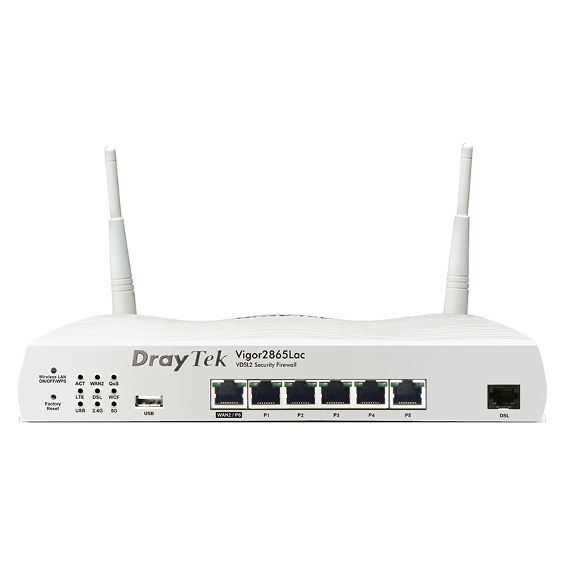 DrayTek 2865Lax-5G Vigor DSL Router with 5G and WiFi 6